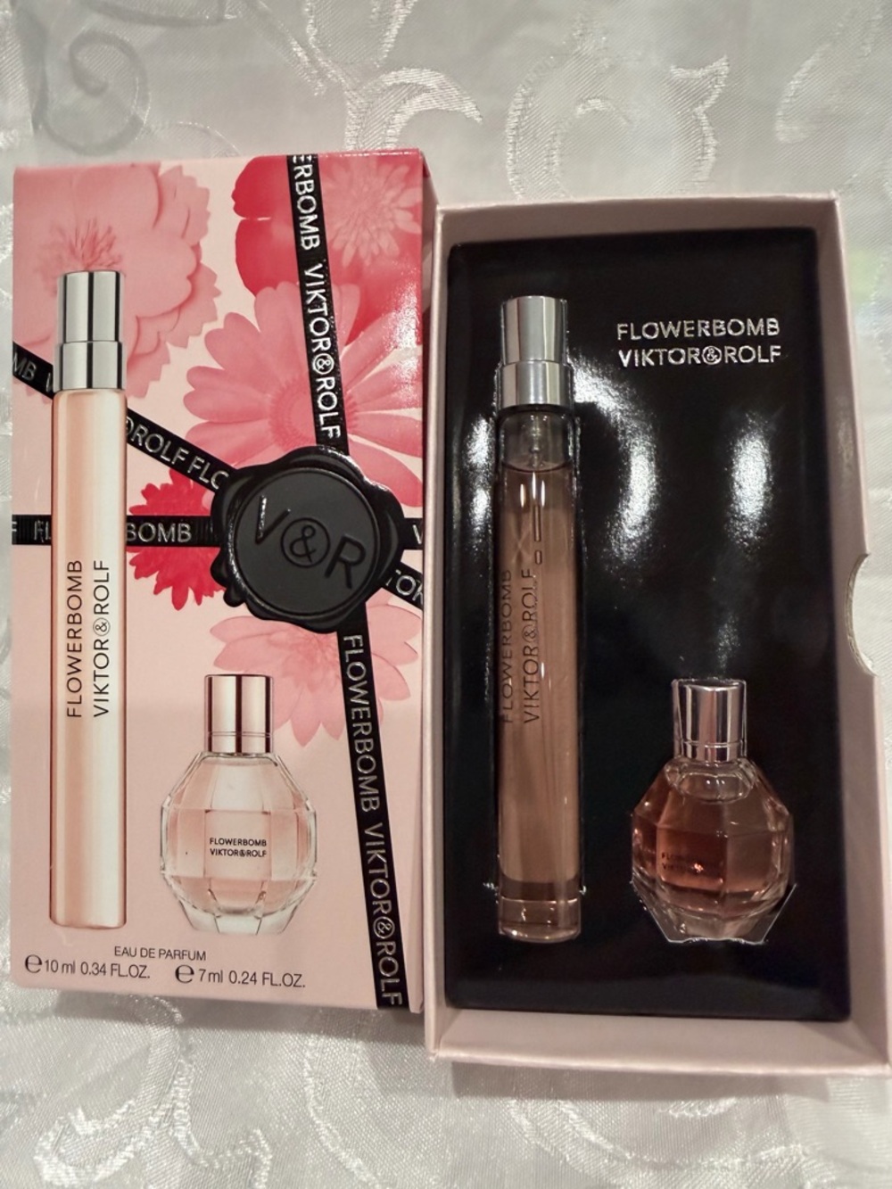 Viktor & Rolf Flowerbomb Gift Set - Pink & Black New in Box